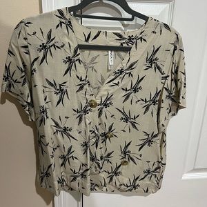 RVCA surf shop crossed crop top